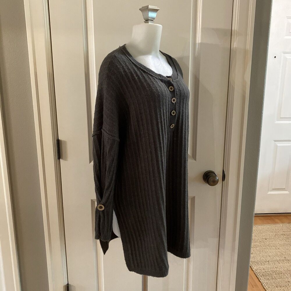 Free People Intimately‎ Around The Clock Pullover Grey Soft Pullover Sweater - S - Picture 4 of 13